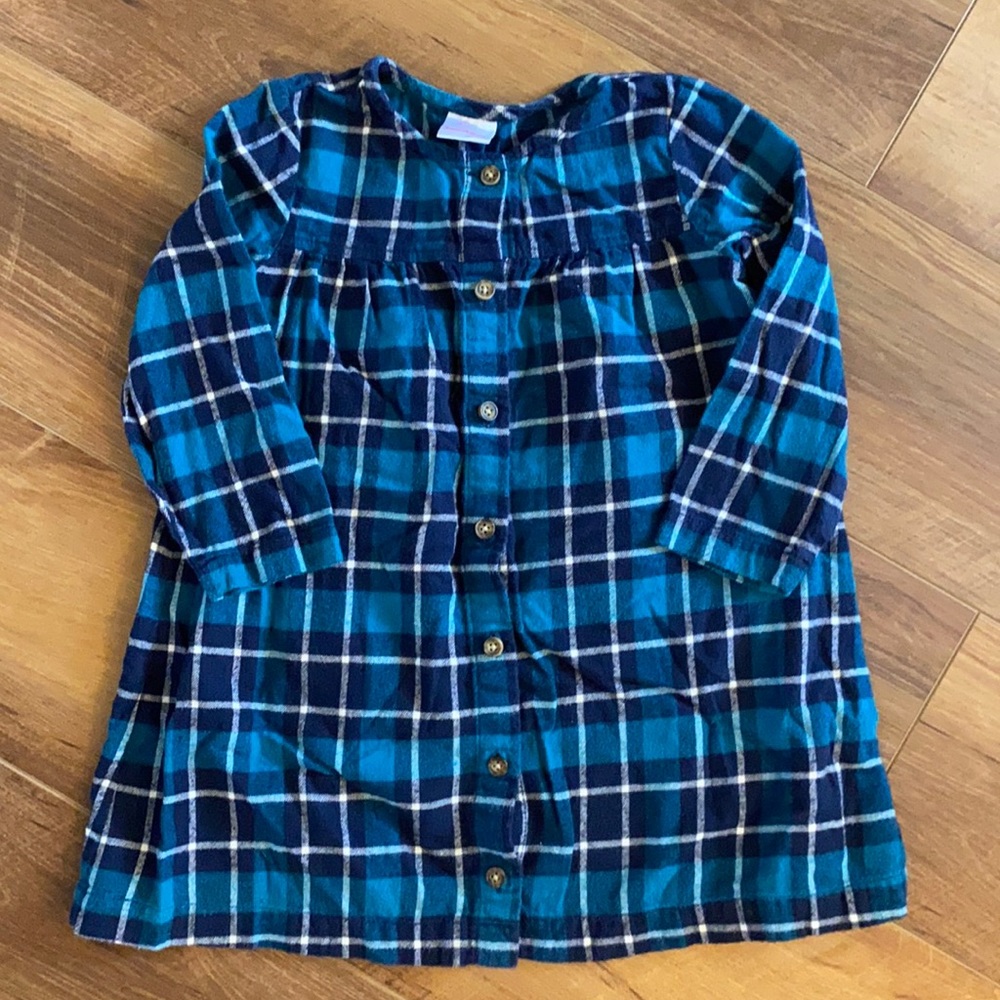 Hanna Andersson flannel shirt dress